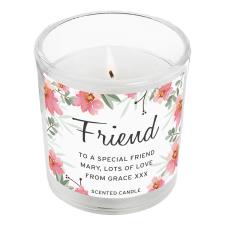 Personalised Floral Sentimental Scented Jar Candle